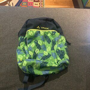🎒🌲 Vaude Minnie 5 Toddler Backpack – Blue & Green Tree Print 🌲🎒